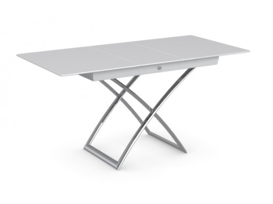 Стол MAGIC-J CS/5041-G, P77 chrome/ P64 white/ glass GXW extrawhite