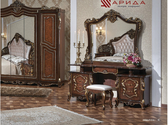 Туалетный стол с зеркалом Джоконда радика орех/ Арида