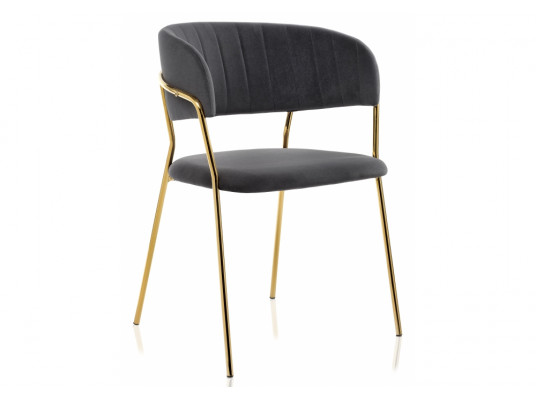 Стул на металлокаркасе Kamelia grey / gold