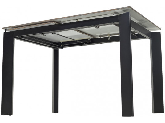 Стол CORNER 120 GLOSS AMBER JADE SOLID CERAMIC / BLACK, ®DISAUR