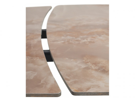 Керамический стол Balde 120 gloss amber jade solid ceramic \ black