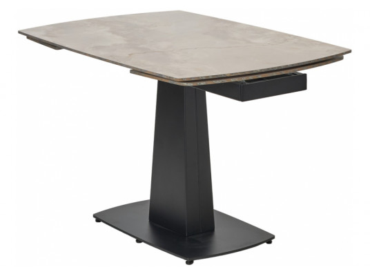 Керамический стол Balde 120 gloss amber jade solid ceramic \ black