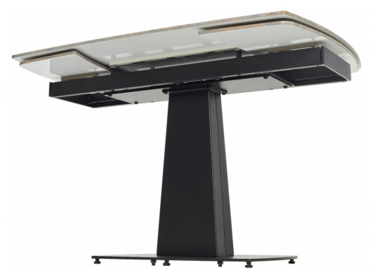 Керамический стол Balde 120 gloss amber jade solid ceramic \ black