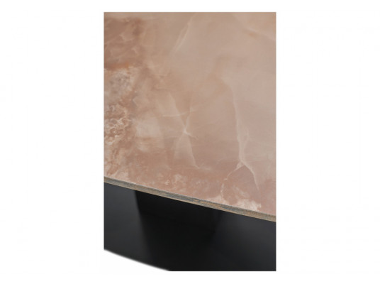 Керамический стол Balde 120 gloss amber jade solid ceramic \ black