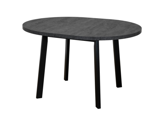 Стол Next круглый раскладной 100-130x100x76,5см, Угольный камень, чёрный