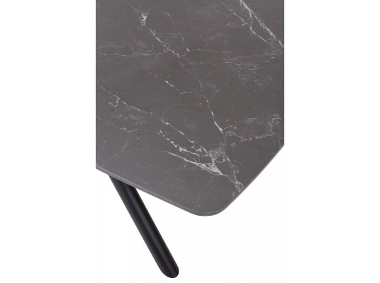 Стол RIVOLI 140 MATT BLACK MARBLE SOLID CERAMIC / BLACK, ®DISAUR