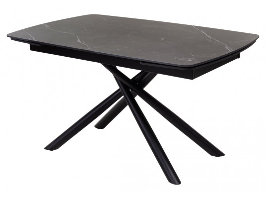 Стол RIVOLI 140 MATT BLACK MARBLE SOLID CERAMIC / BLACK, ®DISAUR