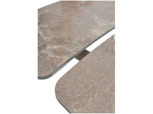 Стол RIVOLI 140 MATT LATTE STONE SOLID CERAMIC / TAUPE, ®DISAUR
