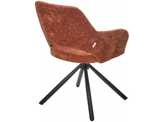 Стул NURI 180 град. поворот. 3018-09 терракотовый, шенилл/ черный каркас, ®DISAUR
