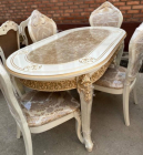 Стол Виват (столешница мрамор 2) крем