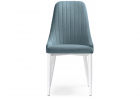 Стул на металлокаркасе Kora light blue \ white