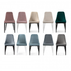 Стул на металлокаркасе Kora dark gray \ black