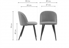 Стул на металлокаркасе Gabi 1 gray \ black