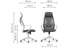 Офисное кресло Golem dark gray \ white