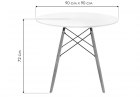 Стол деревянный Table 90 white \ wood
