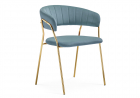 Стул на металлокаркасе Kamelia 1  light blue /gold