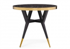 Стол деревянный Selina 80х72 black \ gold