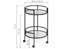 Журнальный стол Kotani 50х79 black \ clear