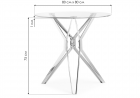 Стол стеклянный Roko 80 black