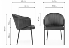 Стул на металлокаркасе Kortni сappuccino \ black