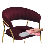 Стул на металлокаркасе Kamelia 1 wine red \ gold