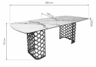 Керамический стол Chiavari 220 итальянская керамика черный мрамор матовый KL-116 \ бронзовый