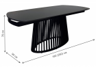 Керамический стол Desio 180 керамика черный мрамор матовый pure black solid ceramic \ черный