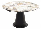 Керамический стол поворотный Teramo 135 gloss grand jade solid ceramic \ бронзовый