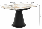 Керамический стол поворотный Teramo 135 gloss grand jade solid ceramic \ бронзовый