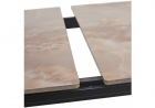 Керамический стол Corner 120 gloss amber jade solid ceramic \ black
