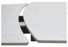 Керамический стол Balde 140 matt white marble solid ceramic \ black