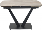 Стол ALATRI 120 GLOSS AMBER JADE SOLID CERAMIC / BLACK, ®DISAUR