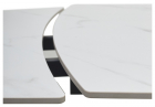 Стол BALDE 120 MATT WHITE MARBLE SOLID CERAMIC / BLACK, ®DISAUR