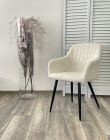 Стул BRANDY WZ2042-01 молочный фактурный велюр / черный каркас М-City