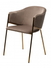 Стул DILL BLUVEL-40 BEIGE, велюр/ Золото каркас М-City