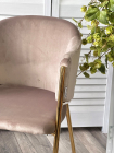Стул DILL BLUVEL-40 BEIGE, велюр/ Золото каркас М-City