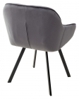 Стул GALE 360 град. поворот. BLUVEL-14 GREY, велюр/ черный каркас, М-City