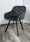 Стул GALE 360 град. поворот. BLUVEL-14 GREY, велюр/ черный каркас, М-City