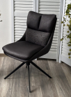 Стул LEROY 360 град. поворот Серый Maison 99# / OTE COBBLE 457 / черный каркас, ®DISAUR