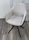 Стул ROCKS 180 град. Светло-серый Enjoy 151, ткань/ Графит Maison 95, PU/ черный каркас, DISAUR